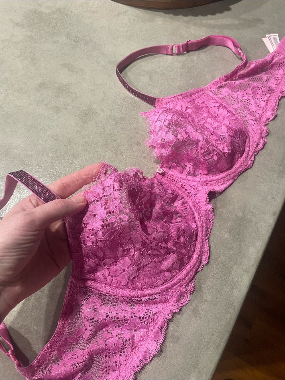 NWOT Victoria’s Secret Pink Sheer Lace Bra